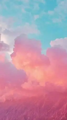 粉蓝色天空的壁纸,真的好浪漫 (*▽*)