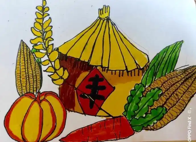 五谷丰登画简笔画