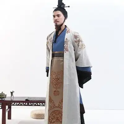 出租男士楚国屈原汉服臣服汉代官员影楼摄影舞台影视剧儿童演出服
