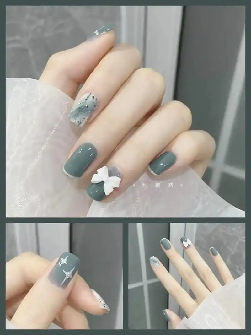 做个快乐的大朋友,六一快乐呀78这款还有一个豆绿色配色参考