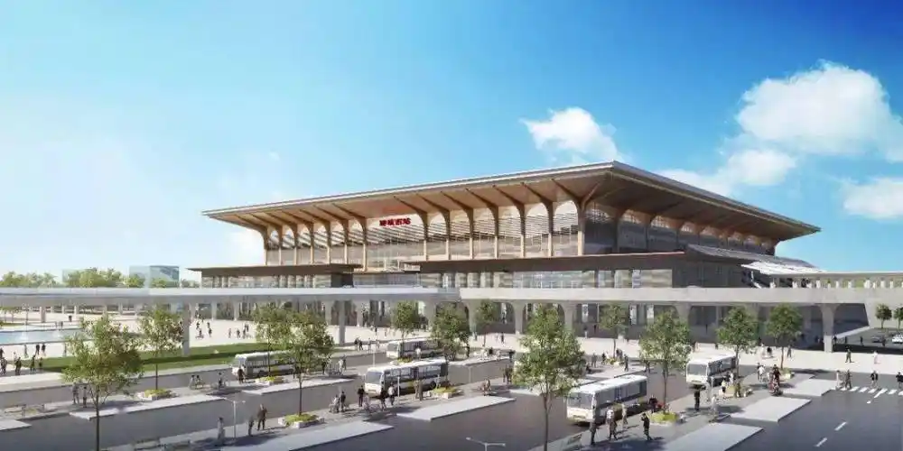 济郑高铁全线最大站房聊城西站封顶_桁架_山东_项目