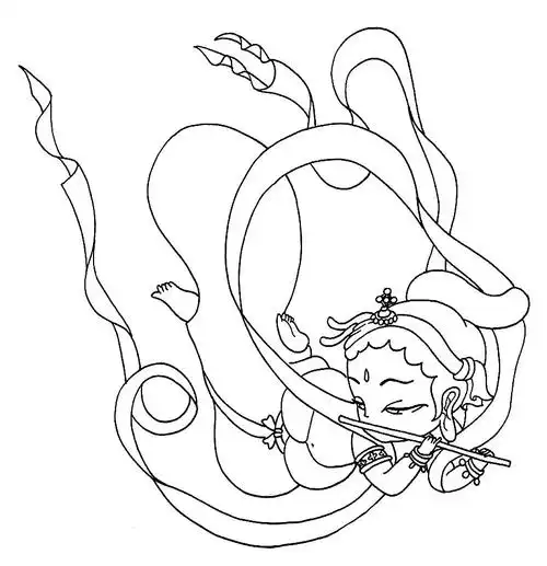 画小男孩动漫(儿童画教程|高年级国潮动漫课程-- 敦煌飞天)