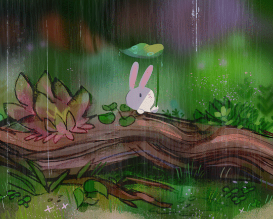 下雨gif兔子gif抬头gif