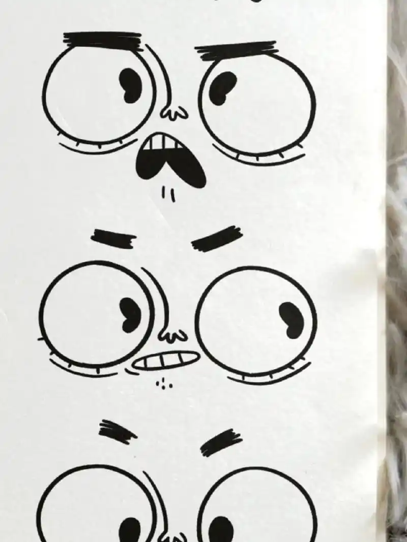 82 有手就会画的搞怪漫画表情04|简笔画 #画画的日常# #画个简笔画