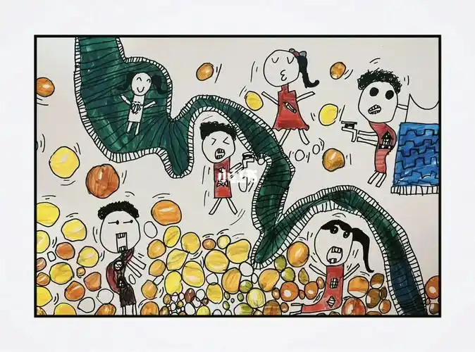 海洋球乐园美术创意画