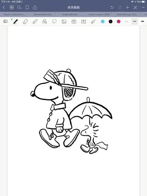 snoopy史努比简笔画