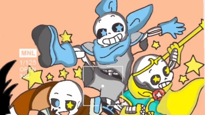 [二创]星星眼战队线稿勾线 上色全过程!(二倍速播放)