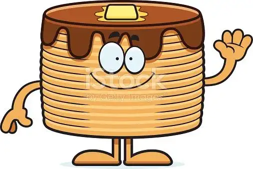 卡通煎饼挥舞著