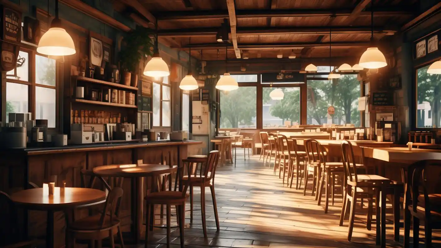 咖啡馆背景图,复古风情浓郁 ☕️🎩