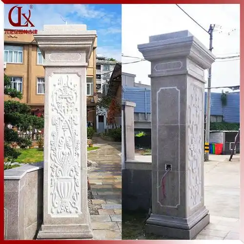 四方形门柱别墅大门石材柱子图片