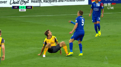 阿森纳莱斯特城瓦尔迪孟雷亚尔踢脸gif动图_动态图_表情包下载_soogif