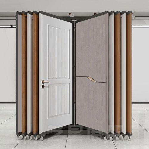 墨绩木门展示架 室内门房门样品展架翻转立式 房间门展样架子落地式