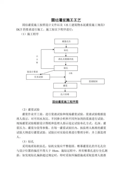 固结灌浆施工工艺