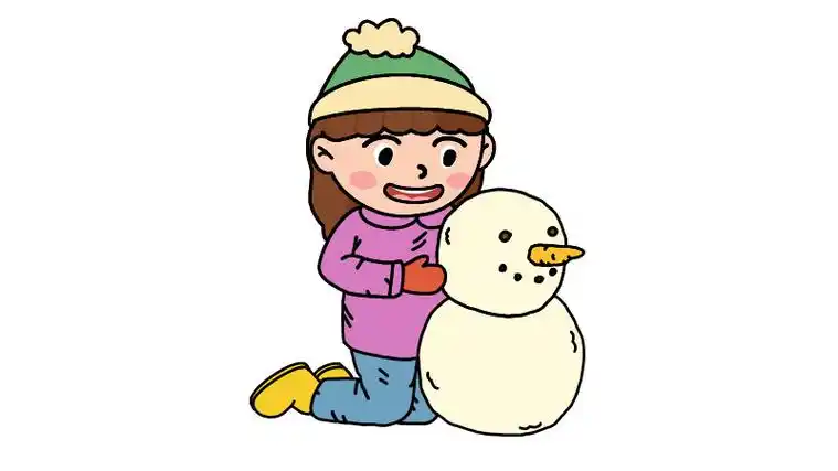 冬天堆雪人简笔画怎么画