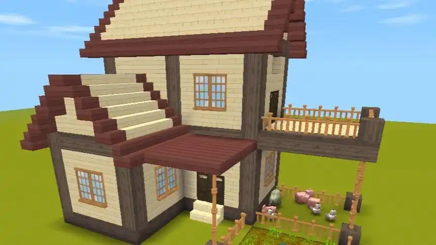 迷你世界"野外生存小木屋"教程