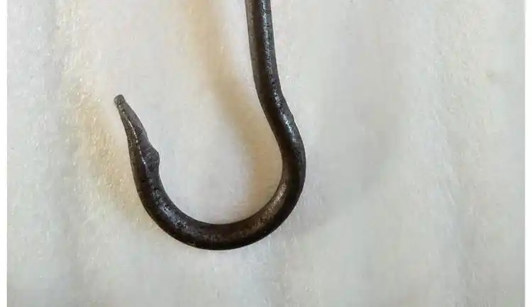 挑水钩子弯钩扁担挂钩水桶重物铁钩子挑担承重园林担子抓钩货钩 大号