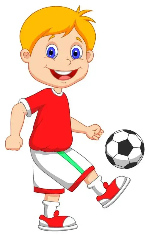 playing football clipart