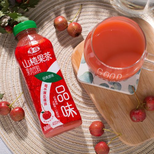 400ml12瓶华旗山楂果茶无蔗糖果汁400ml6瓶含糖果汁饮料限京津冀无糖