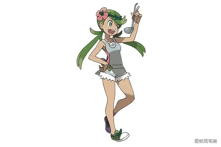 简笔画精灵宝可梦君莎