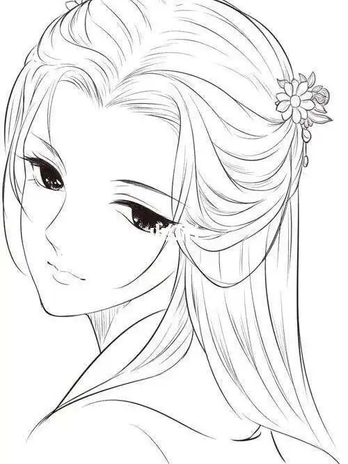 古风女子仙气简笔画古风女子简笔画简单又漂亮