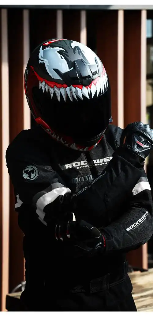 agv毒液头盔2代男摩托车全盔电动机车女四季通用醒狮武士鲨鱼安全帽