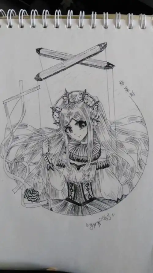 奇迹暖暖手绘黑白