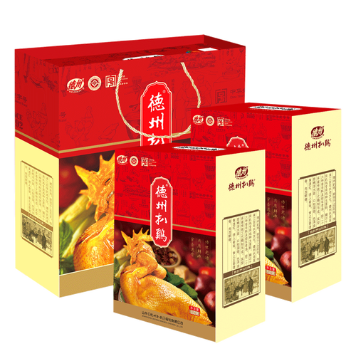 德州扒鸡山东特产节日送礼佳品正宗中华老字号红红火火喜庆装真空五香