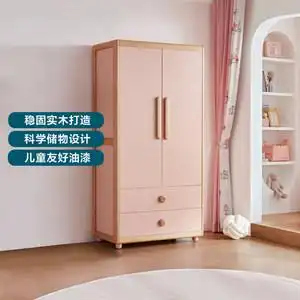 衣柜男孩女孩实木家用卧室宝宝简约现代两门小户型衣橱纯实木衣柜定制