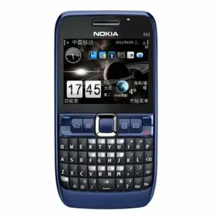 nokia/诺基亚e63 直板全按键学生手机经典怀旧高中戒网备用手机 蓝色