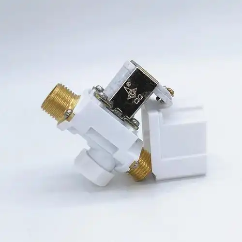 太阳能电磁阀上水阀进水阀dc12v自动上水开关阀门通用配乳白色dc12v