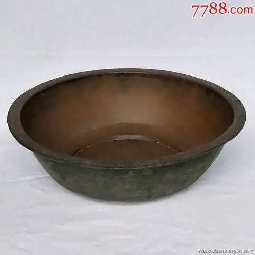 民国铜盆老铜匠手工纯铜加厚圆形洗菜洗手盆脸盆餐饮具菜盆_价格350元