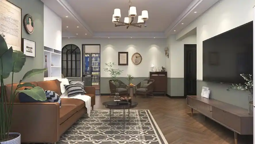 装修案例130㎡极简美式风精致舒适两不误