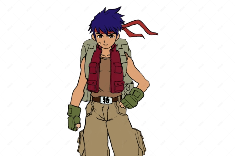 卡通特种兵手绘插画特种兵形象二