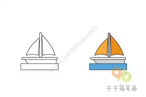 小船简笔画简单又好看小船简笔画图片大全