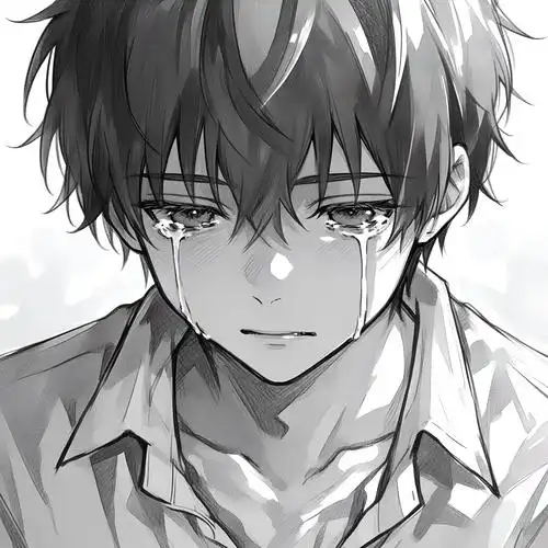 悲伤流泪绝望的男生头像😢