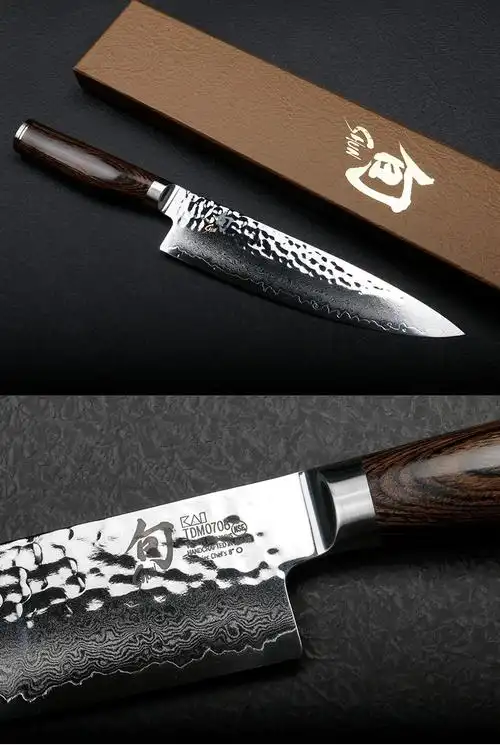 贝印kai 旬刀日本进口菜刀大马士革 厨师刀premier主厨刀 切肉刀切片