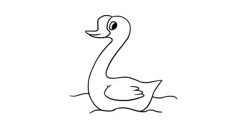 大白鹅简笔画大白鹅怎么画好看