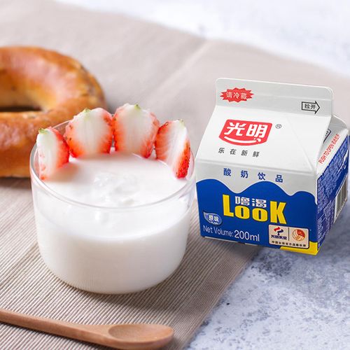 光明酸奶噜渴原味look儿童学生奶风味饮品发酵乳多口味 光明噜渴200ml