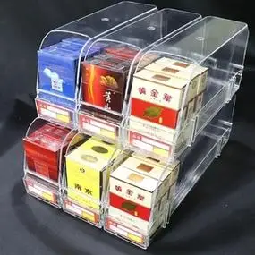 超市香烟自动推进器弹出推拉双边摆放烟架子展示架科尔曼健身器357