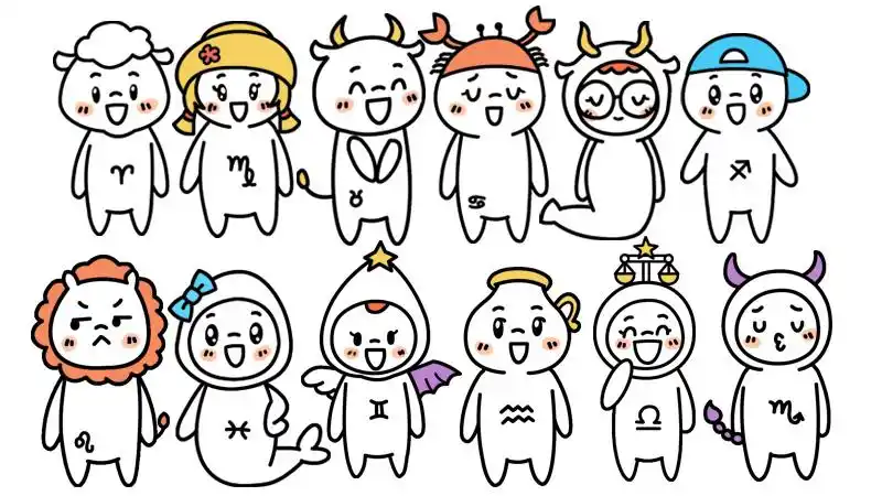 十二星座q版萌图简笔画十二星座q版萌图简笔画画法
