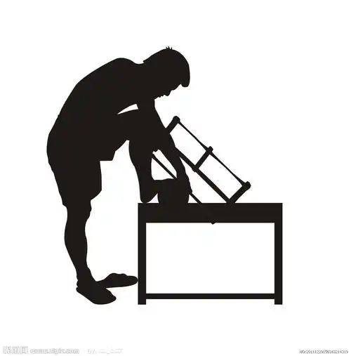 手工业者剪影阳光男人剪影图片