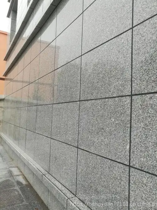 河南珍珠灰灰色花岗岩石材厂家光面外墙干挂广场地铺规格定制