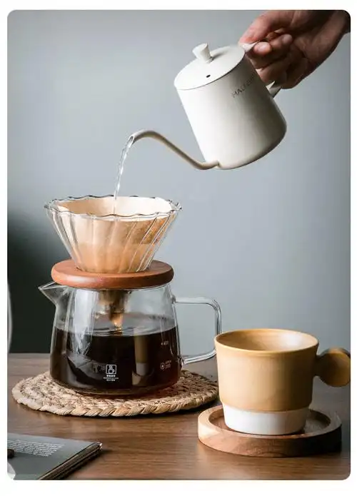 瓷彩美ceceme手冲咖啡壶套装耐热玻璃分享壶v60过滤滤杯手冲壶细口壶