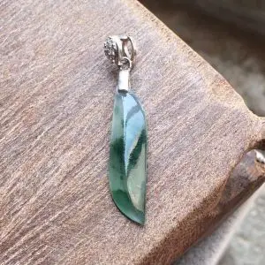 925银镶嵌辈翠玉 天然翡翠冰种飘花随形吊坠缅甸a货玉石正品女款