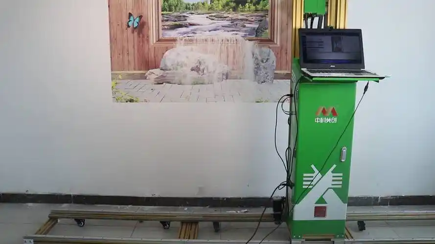 中科美创墙体彩绘机作画视频