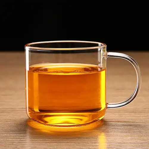 铭润茶杯加厚耐热透明玻璃小茶杯家用带功夫功夫茶茶杯