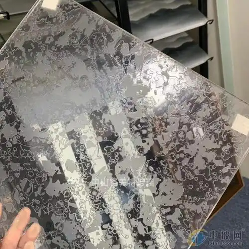 格美特酸洗蒙砂玻璃水花不规则半透明喷砂玻璃艺术蚀刻柔光哑光玻璃