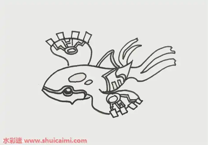 一步一步教盖欧卡怎么画?盖欧卡画画步骤教程 - 水彩迷