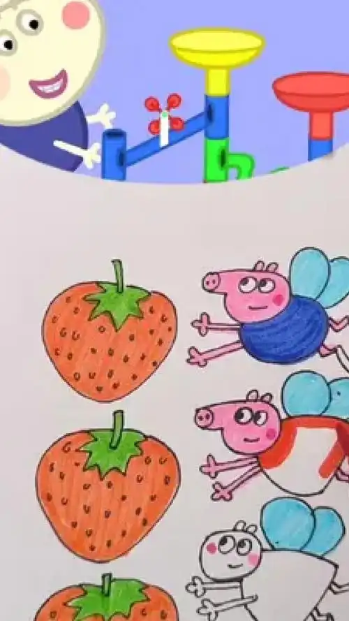 填色 #手绘 #儿童绘画 #轻娱how #儿童简笔画to