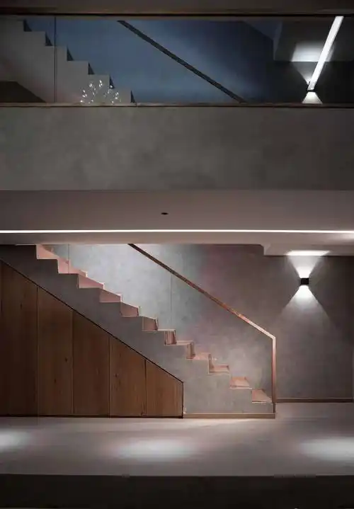 尚层别墅装修业主家地下室楼梯改造效果